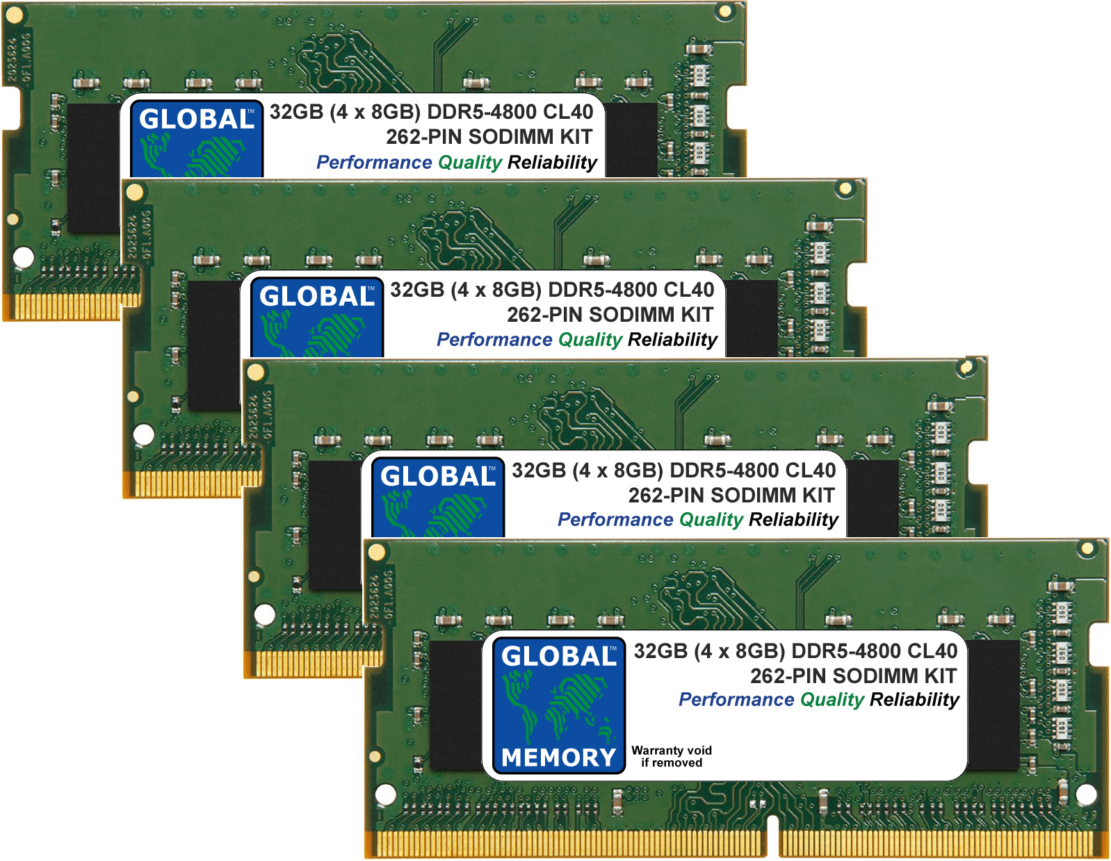 32GB (4 x 8GB) DDR5 4800MHz PC5-38400 262-PIN SODIMM MEMORY RAM KIT FOR SAMSUNG LAPTOPS/NOTEBOOKS 32GB (4 x 8GB) DDR5 4800MHz PC5-38400 262-PIN SODIMM MEMORY RAM KIT FOR SAMSUNG LAPTOPS/NOTEBOOKS